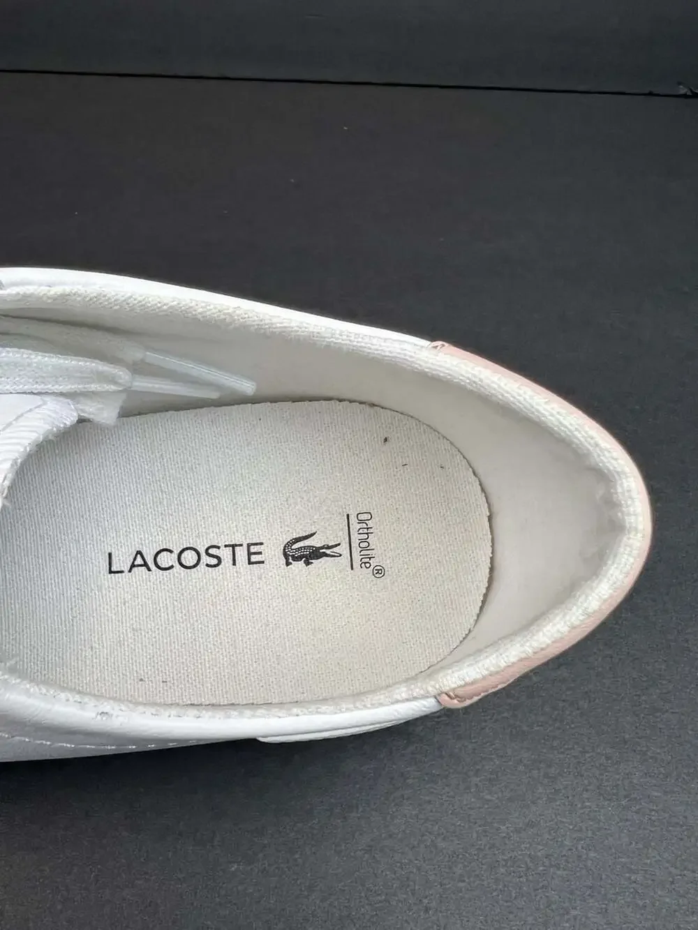Lacoste Gripshot  Women's Leather Sneakers White Light Pink Size  US 7.5 Euro 39